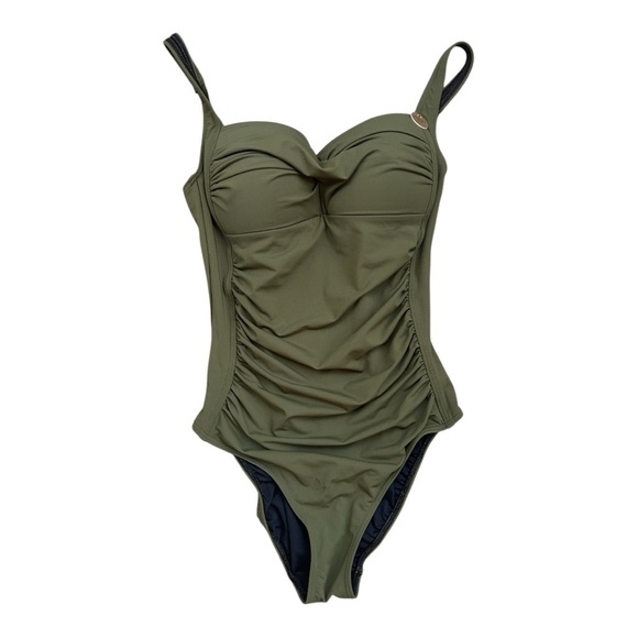 Niptuck Joanne Olive Green One-Piece Swimsuit Sz 6 nwt , 017 - Picture 6 of 7